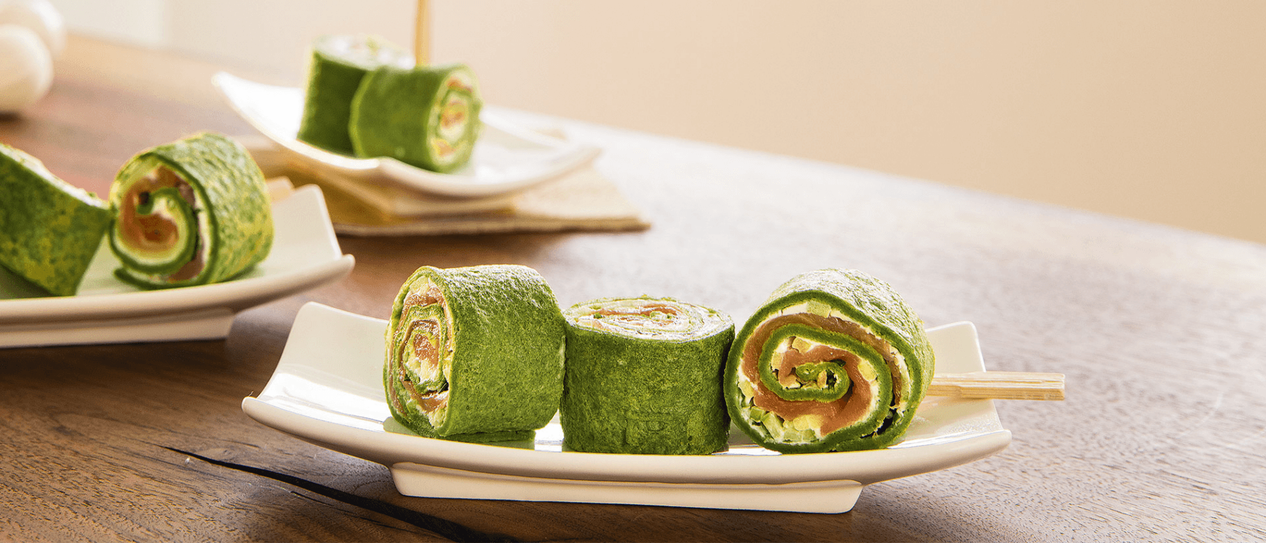 Spinaziepannenkoekjes met zalm en geitenkaas